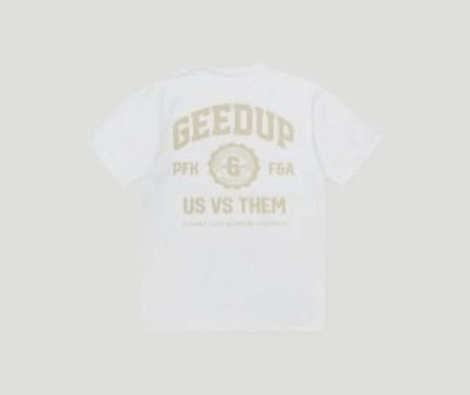 Geedup Us vs Them T-Shirt White/Beige