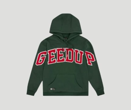 Geedup Team Logo Hoodie Khaki Red New