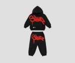 Geedup Handstyle Kids Tracksuit Black/Burnt Orange