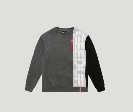 Geedup Sportsman Zip Crewneck Grey / Black