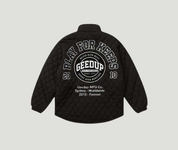 Geedup PFK Quilted Jacket Black Geedup PFK Quilted Jacket Black