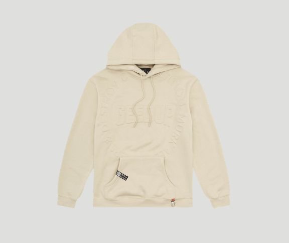Geedup O/S Emblem Emboss Hoody Sand Geedup O/S Emblem Emboss Hoody Sand