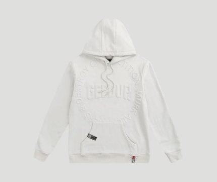 Geedup O/S Emblem Emboss Hoodie Ice Grey