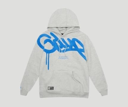 Geedup Handstyle Hoodie Gray & Sky Blue