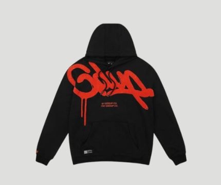 Geedup Handstyle Hoodie Black/Burnt Orange