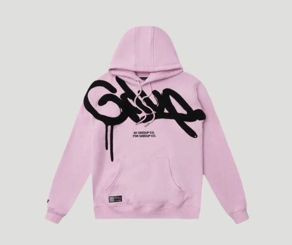 GEEDUP Handstyle Hoodie Lavender Black GEEDUP Handstyle Hoodie Lavender Black
