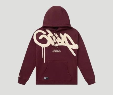 Geedup Handstyle Hoodie Maroon/Cream