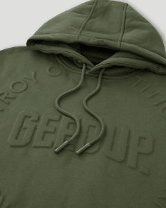 Geedup O/S Emblem Emboss Hoody Military Green