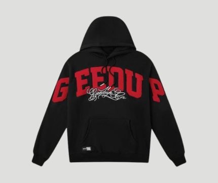Geedup Team Logo/Handstyle Hoodie Black/Red